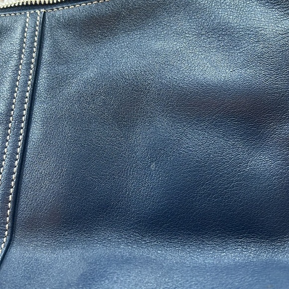 Vintage coach No D06I-9566 navy blue and white shoulder bag - Picture 12 of 12